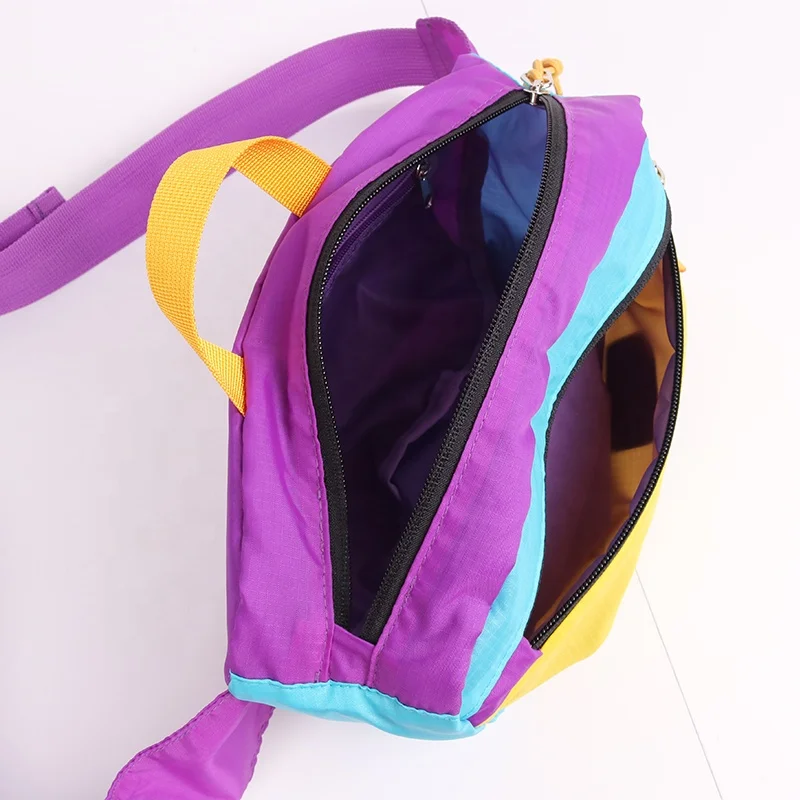 CHANGRONG Custom women men eco friendly Recycled nylon polyester Hiking Sports Zipper Fanny Pack Waist Bag Outdoor