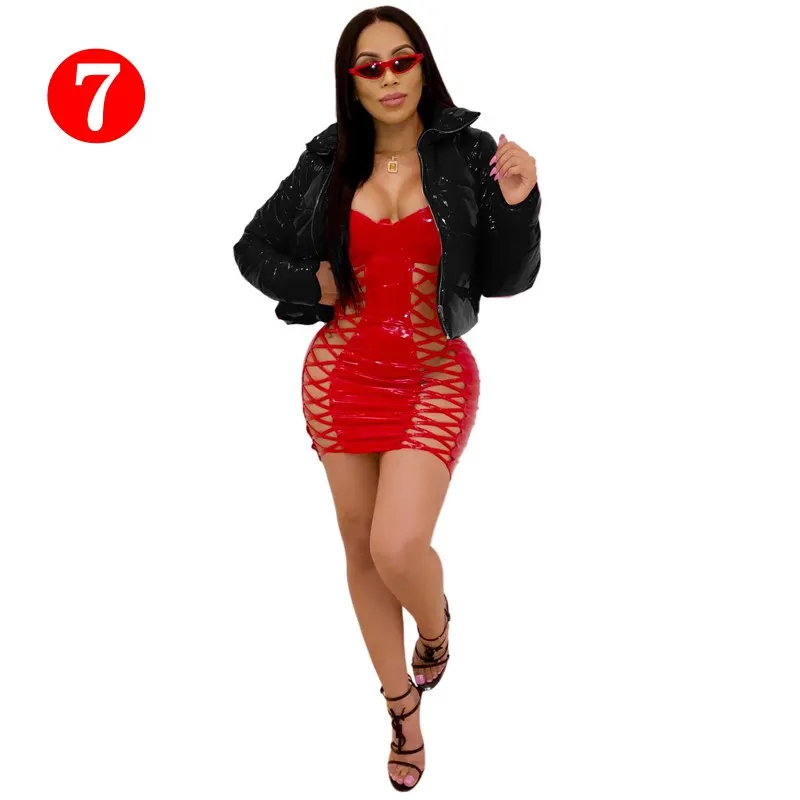 
Bright Shiny gold Winter Cropped Warm Parka Women Casual Fashion Clothes 2020 Long Sleeve Bubble Coat Puffer Jacket Outwears 