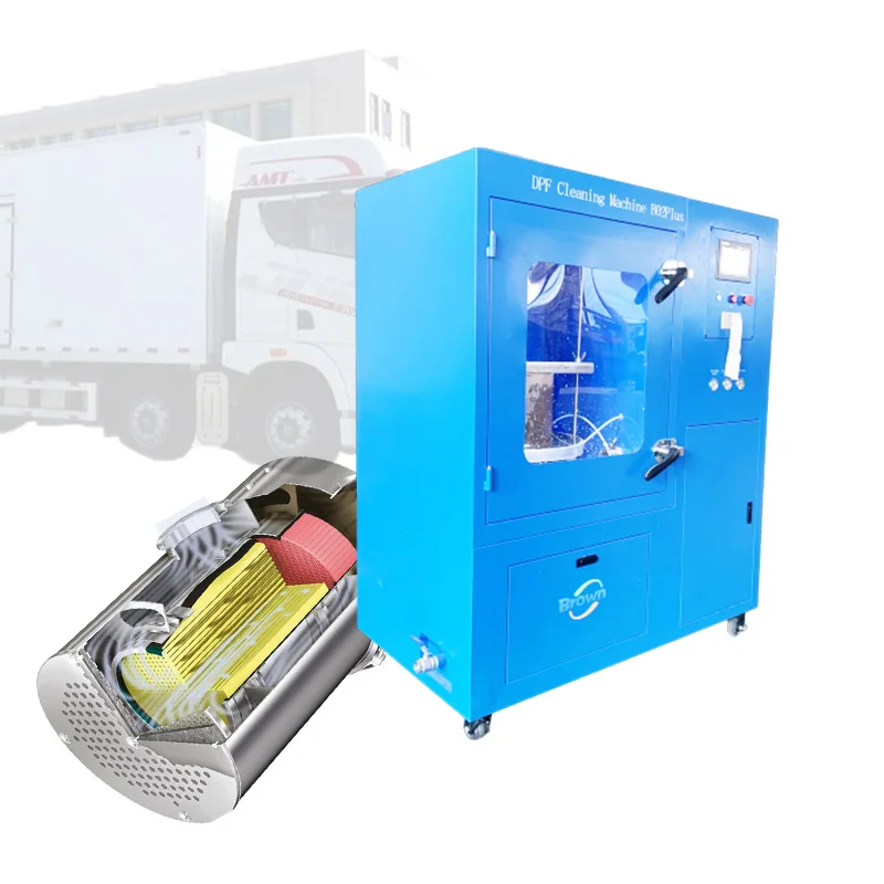 Brown DPF Filter Catalyst Cleaner Vehicle Engine Repair Visible Catalytic Converter Cleaning Machine