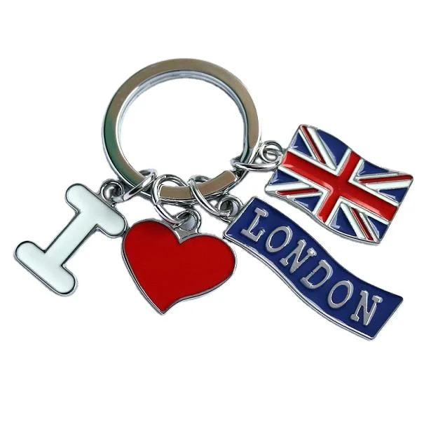 custom metal USA flag keychain zinc alloy keychain