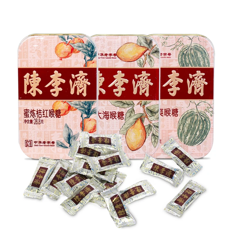 China Time-honored Brand Chen liji Herbal throat Lozenge 28.8g exotic candy hard candy sweets confectionery