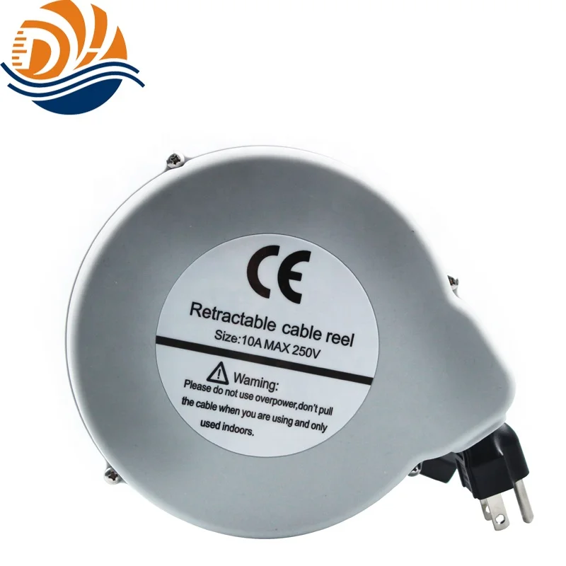 diy extension cord winder retractable spring loaded cable reel