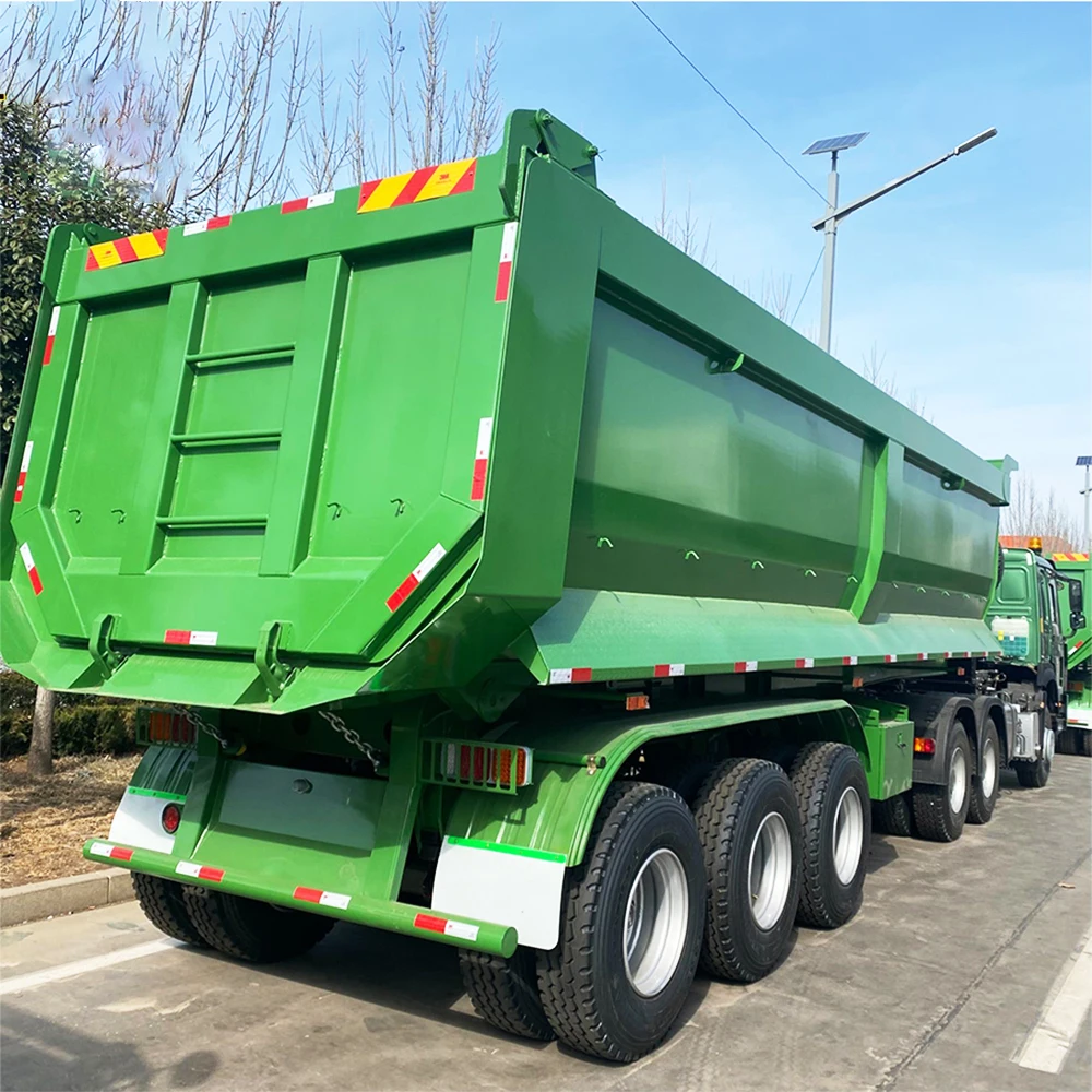 Hydraulic Rear Dump trailer 3 Axles 40 cubic meter Tipper dumper Rear Semi Truck Tipping Trailers