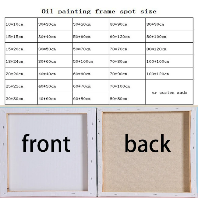 Manufacturers OEM Wooden canvas 10x10 board blank canvases to paint