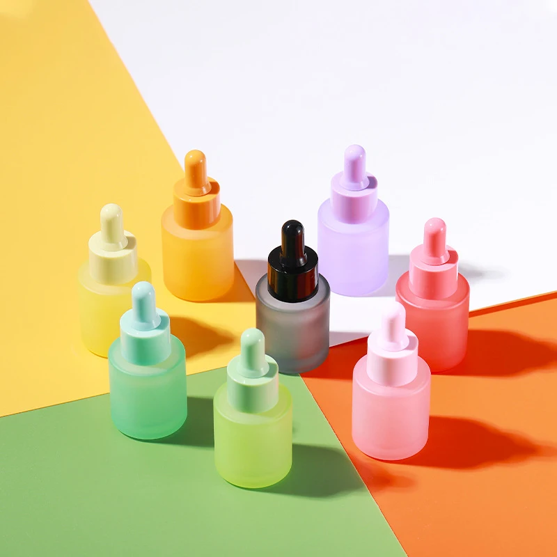 20ml Flat Shoulder Glass Dropper Bottle Container For Essential Oil Bottle