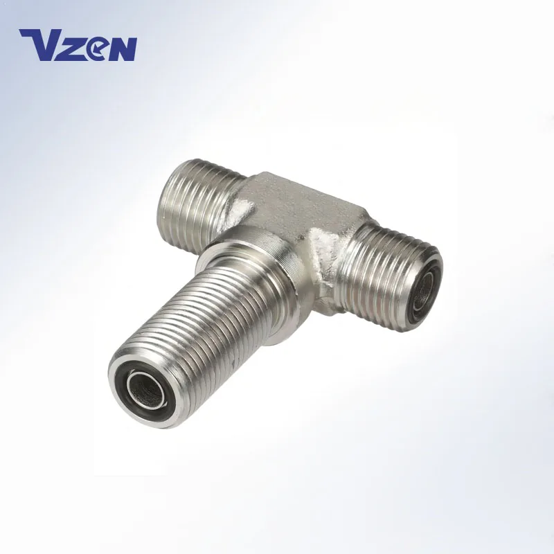 Best Price FS2703 Stainless Steel SAE O-Ring Face Seal ORFS Male Bulkhead Branch Tee Bulkhead Tee Fitting O-Ring Face Seal
