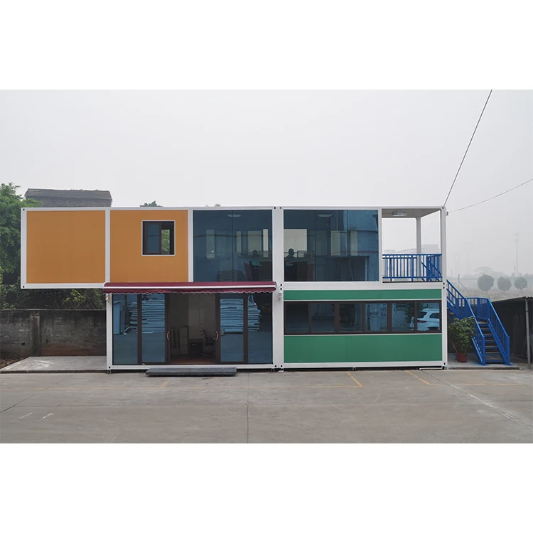 
Prefabricated office loose packed container house recycled container housing 2 storys modular container office 