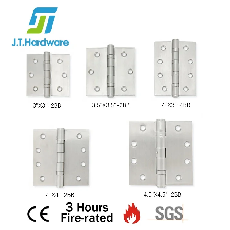 CE Fire Rated Stainless Steel Metal 2 Ball Bearing Butt Wooden Door Hinge
