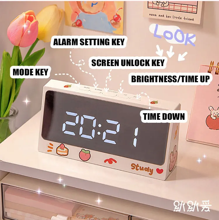 2022 sell like hot cakes digital led clock led lamp clock rechargeable alarm clock large digital led display