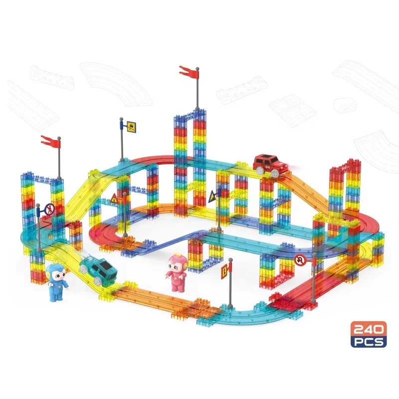 240 шт. shantou marble run «игрушка магнитные стоительные блоки для детей Развивающая игра образования стволовых игрушки строительные
