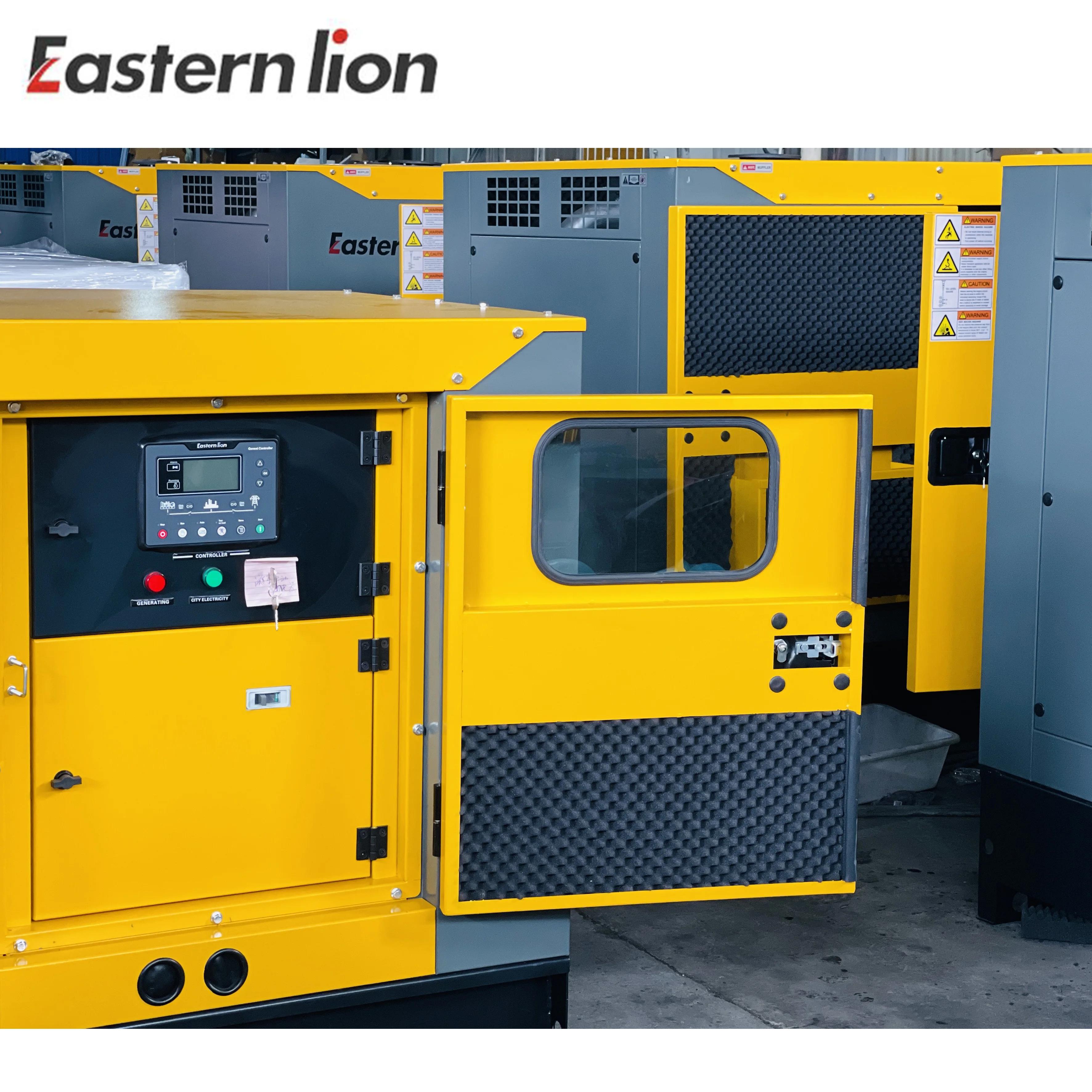Easternlion 110kw 138kva Designed by denyo 3 phase 400V brushless dynamo water cooled sound proof diesel generator manufacturer