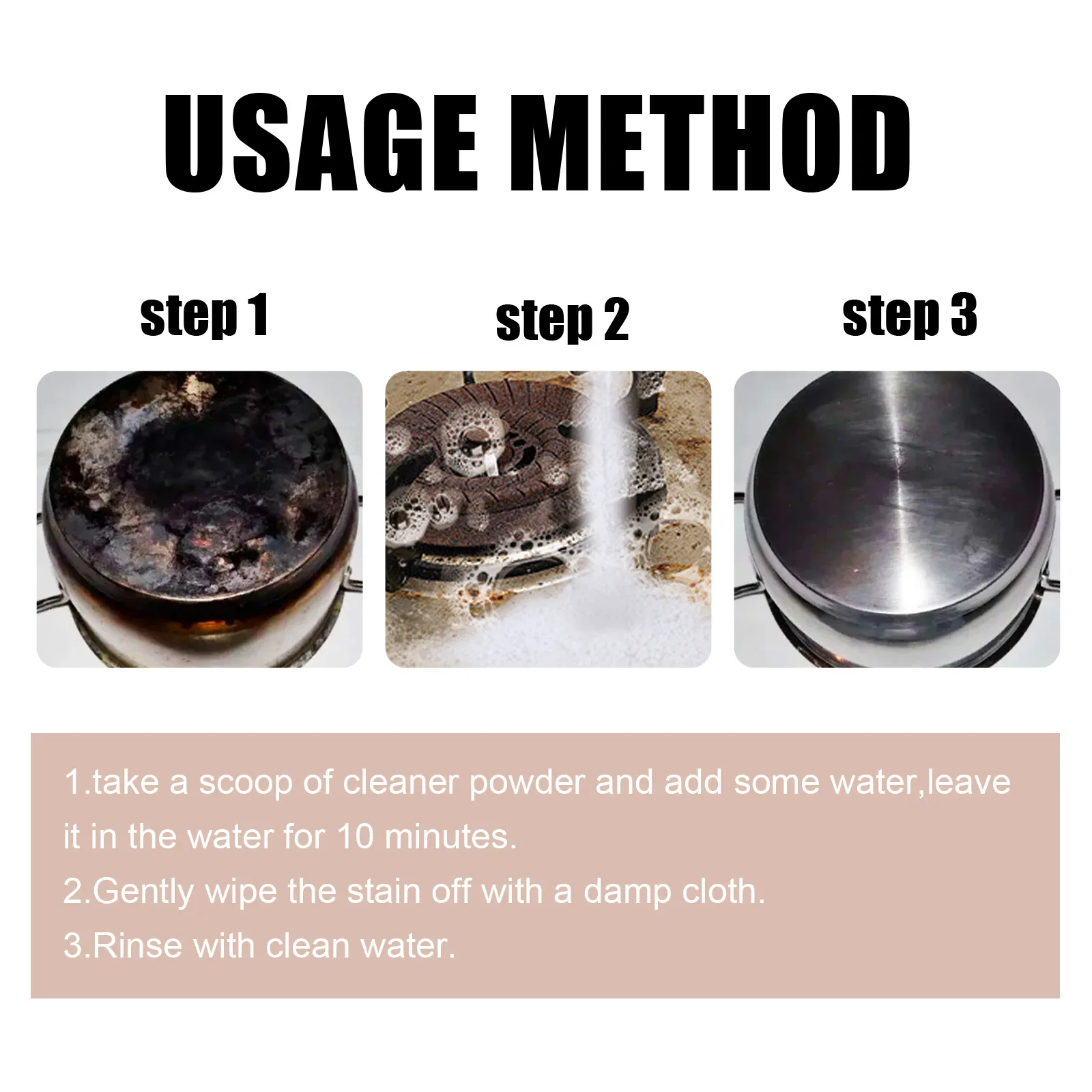 Jaysuing Kitchen Foam Cleaning Powder Heavy grease Descaling Clean multi-purpose kitchenware remove rust range hood