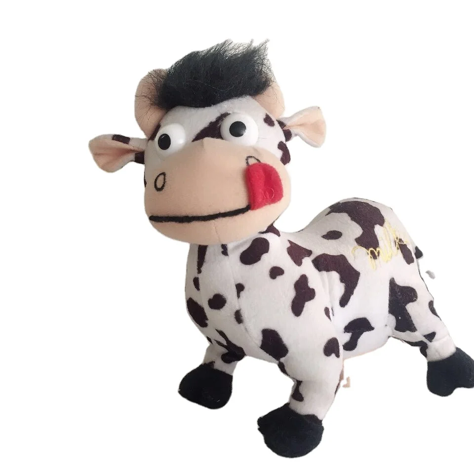 
Stuffed Plush Cow toy with sweet kiss 