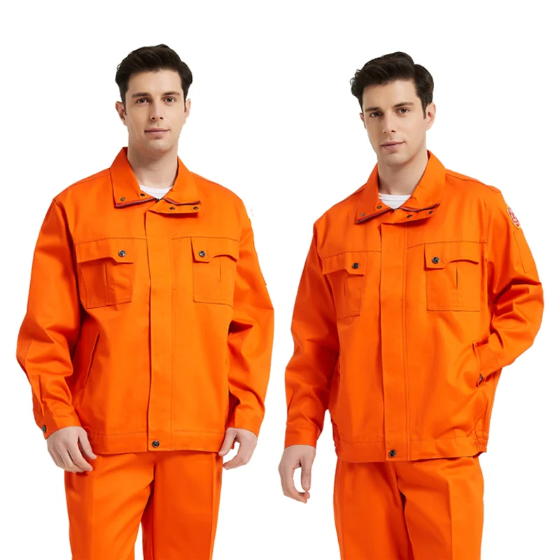 Customizable Cotton Fire Retardant Working Clothes with Reflective Strips Welding Clothing