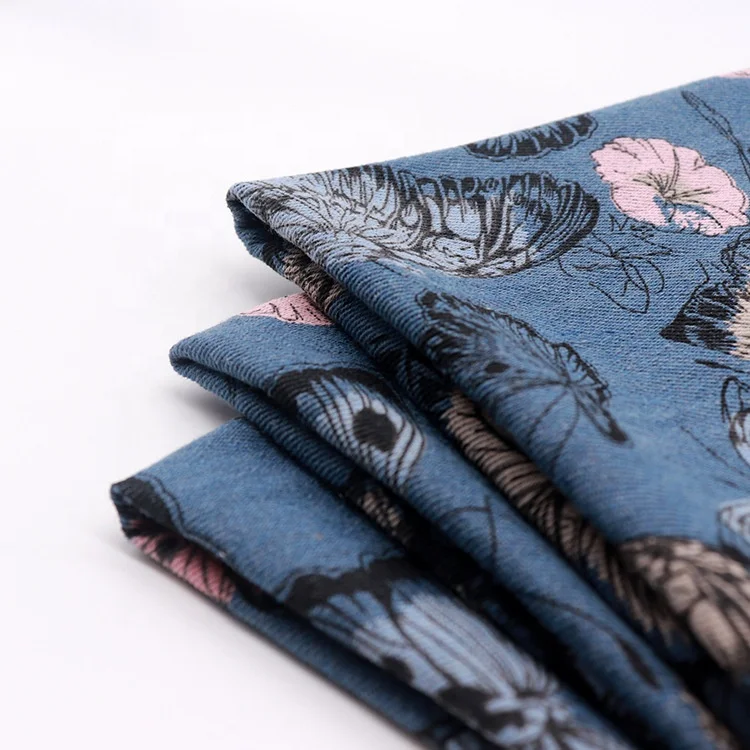 Оптовая продажа оптом ДЕШЕВАЯ 100% хлопковая цветная джинсовая ткань с принтом