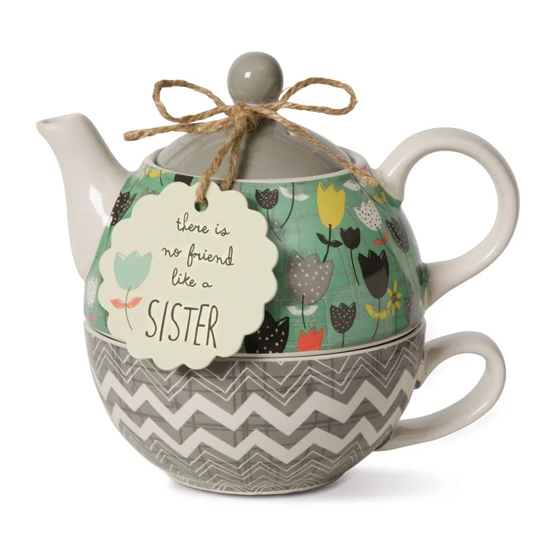 Vintage Tableware Tea for One Set Afternoon Tea Dessert Coffee Decal Ceramic Teapot Cup Set