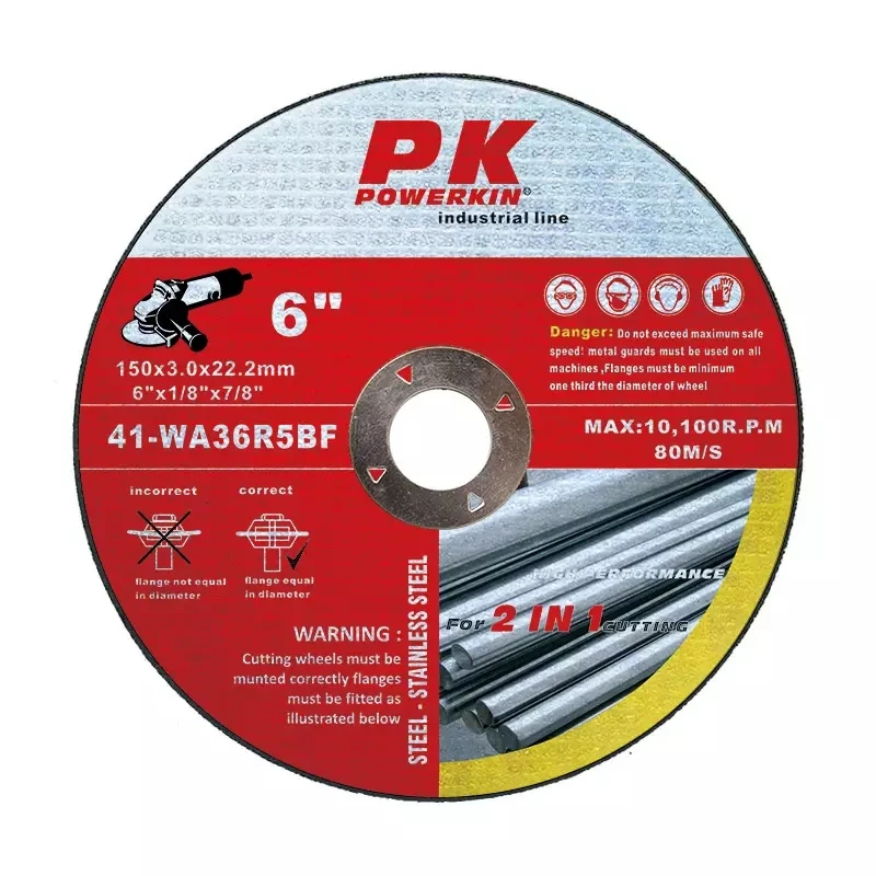 New Creative Custom Logo 150mm Fiberglass Grinding Wheel Metal Polishing Disc Super Thin 6 Inch