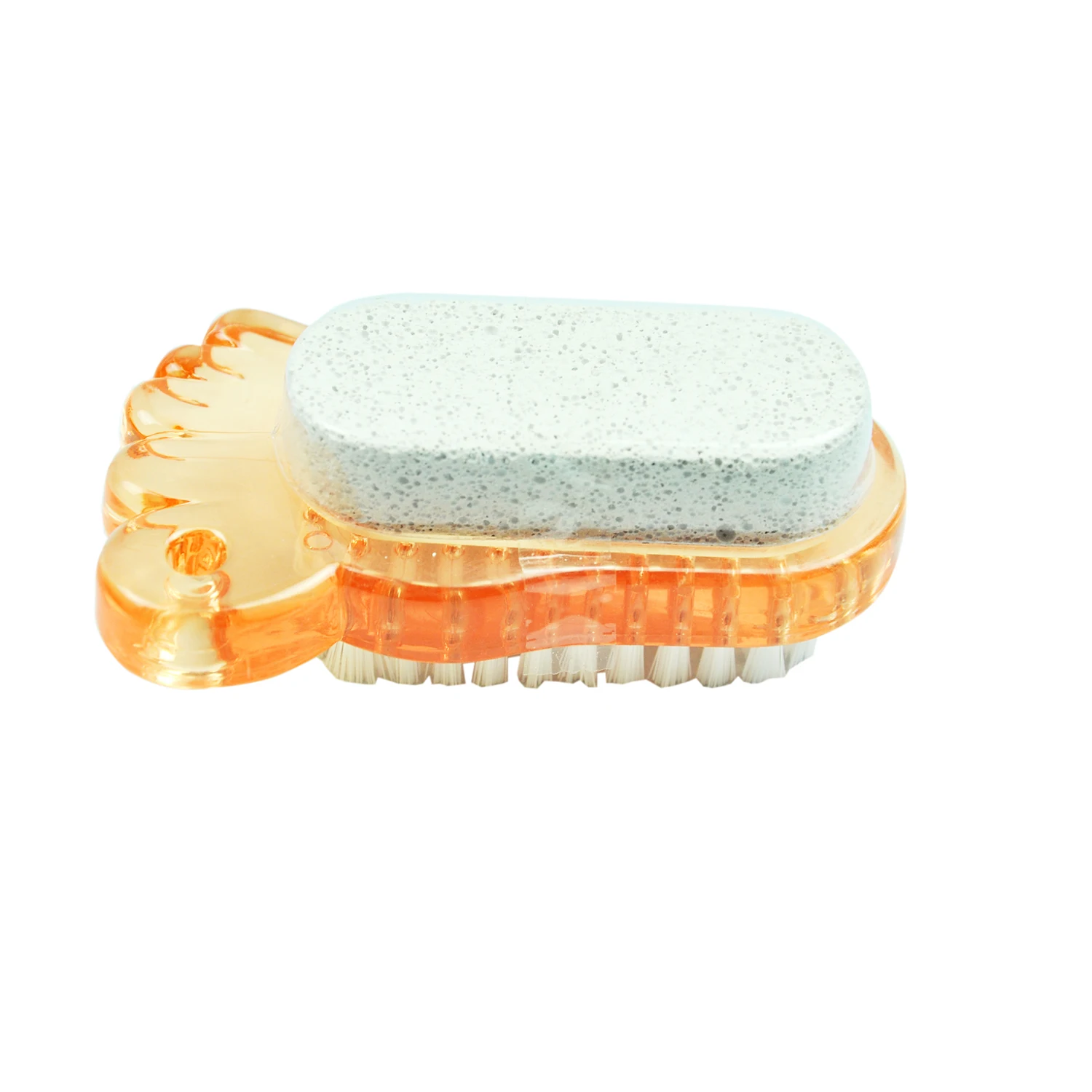 Hot Sales Acrylic Plastic Foot File Cleaning Hand & Foot Nail Brush with Pumice Stone Foot Care Dead Skin Remover