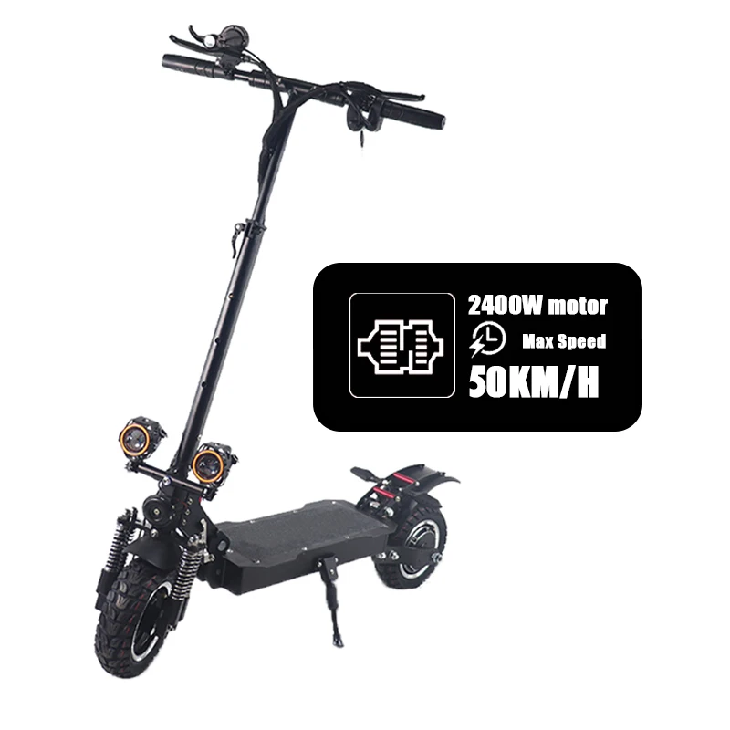 M1 Pro Dual Motor 60v22.5ah Foldable 10inch Off Road Tire Adult Electric Scooter 2000w/2400w