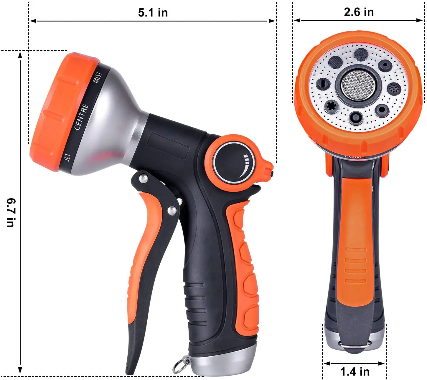 2021 new design garden hose nozzle 8 patterns water gun kit promotion garden hose detergent gun