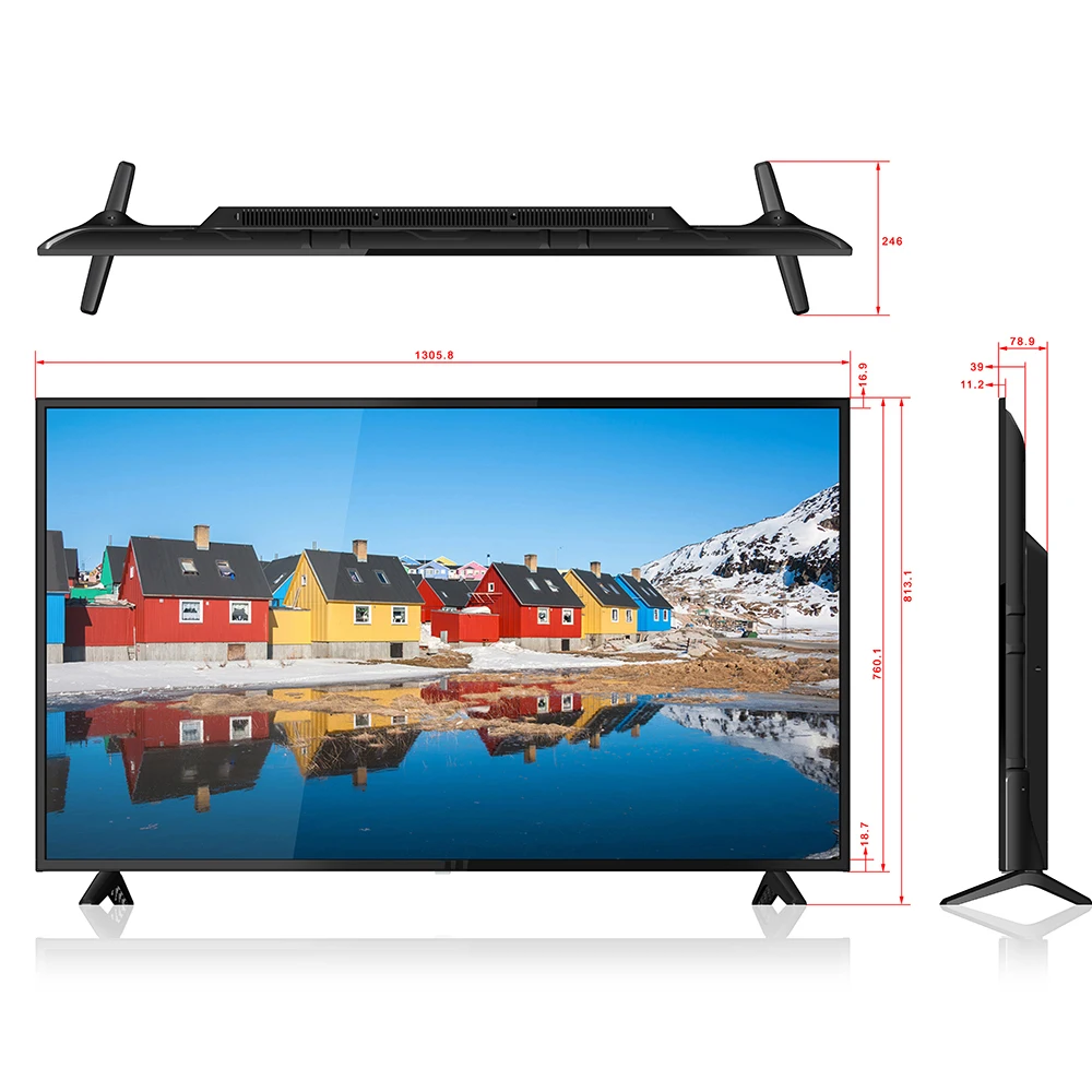 39 Inch Ligent Voice Wall Mount Frameless LCD 8K TV Television