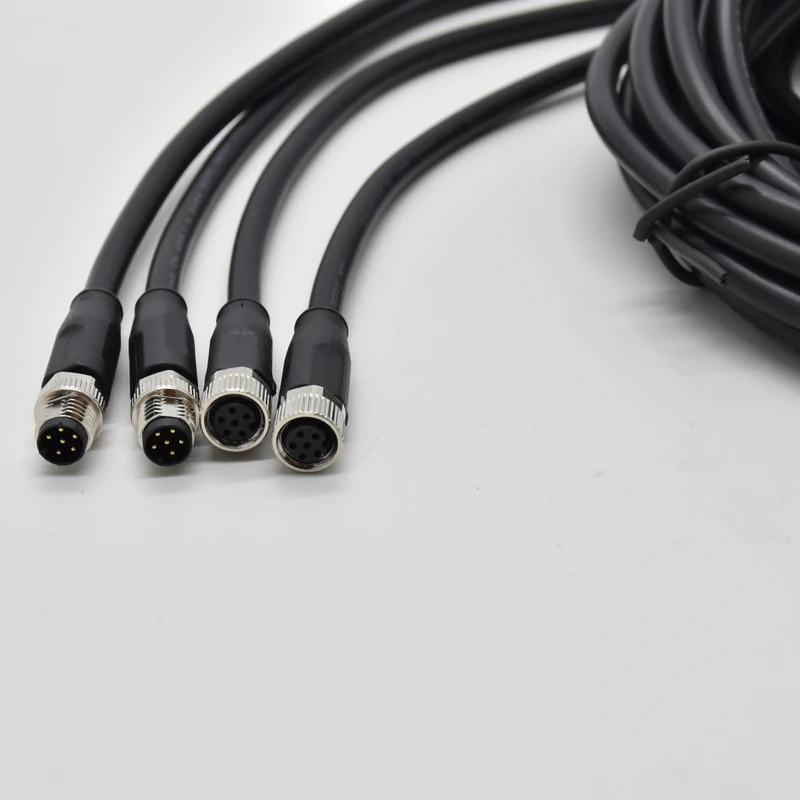  Штекер и гнездо IP67 силовой Циркулярный 6-контактный разъем датчика M8