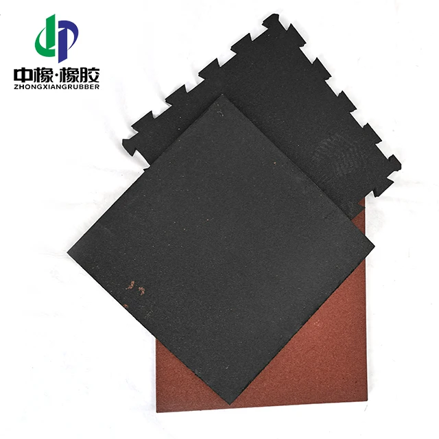 recycled rubber floor mat gym tiles flooring for machine antislip indoor easy install soft easy installation