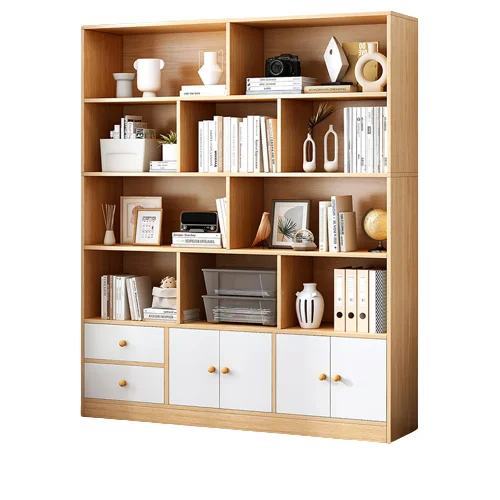 Bookshelf floor-standing simple living room wall storage cabinet office display bookcase