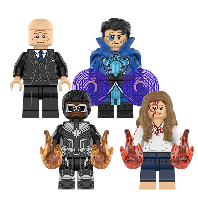 Kt1058 Dr. Strange In The Multiverse Of Madness Professor X Wanda Captain Mini Bricks Building Block Figure Children Toy Gift