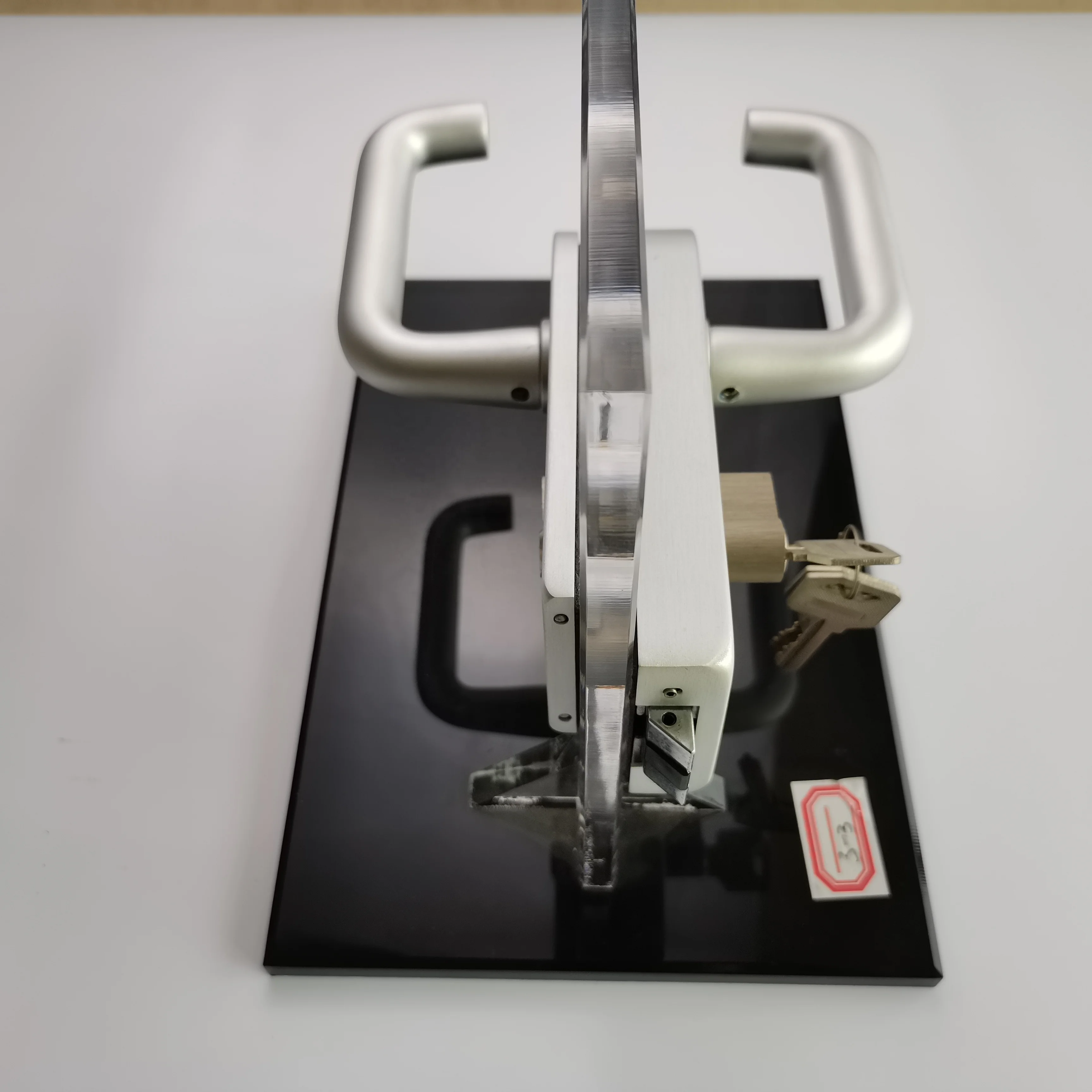 Popular American Office Frameless Glass Sliding Door Handle Lock Glass Sliding Door Lock