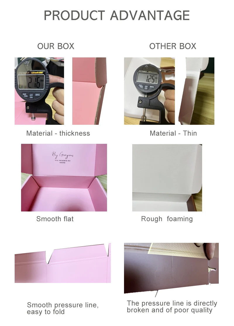 Becan 25*25*9Cm Stock Eco Friendly Paper Packaging Foldable Corrugated Cardboard Box Mailling Shipping Box