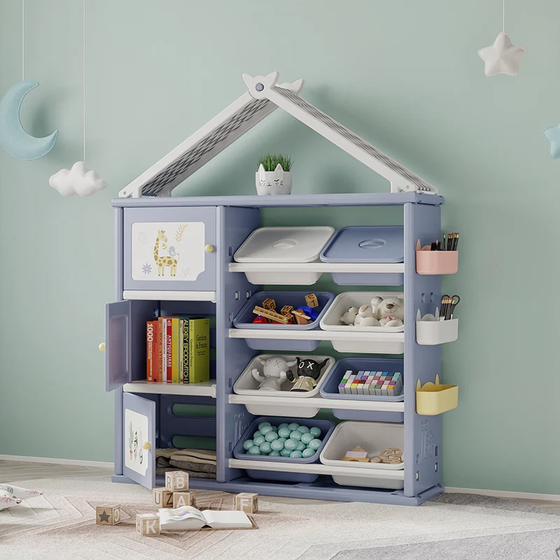 
Updated Children Home Plastic Toy Clothes Storage Cabinet for Kids 