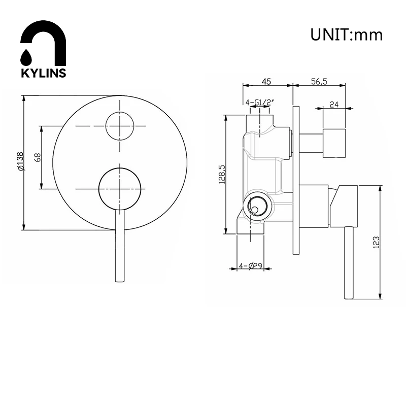 Modern China Shower Stainless Faucet Bathroom Mixer Tap Wall Mounted Taps