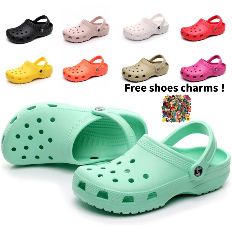 Dropshipping Free Shoes Charms DIY Design Tie Dye Garden Shoe Clog Garden Platform Clogs For Women Shoes Sandal Clogs
