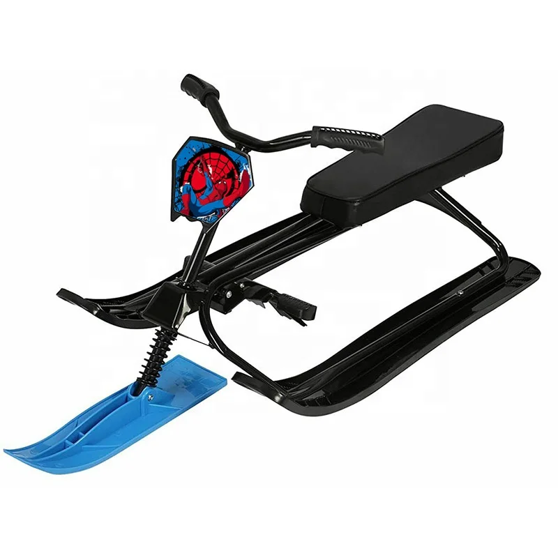 Outdoor Kids Snow Bike Schnee Racer Sledge with Steering 3 ski