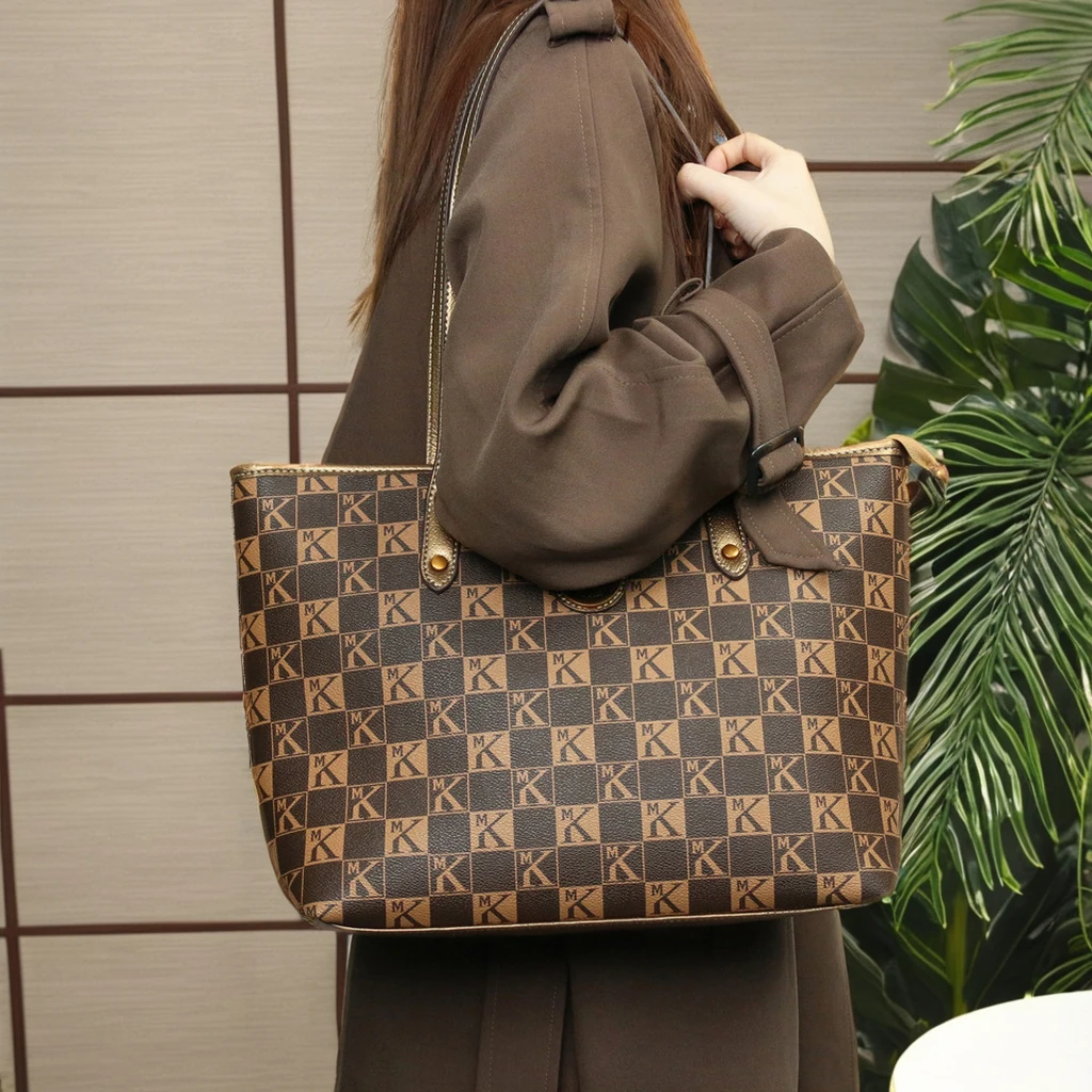 China Factory Wholesale Stylish Cheap Women Handbags Large Capacity Vegan Leather Lady Shoulder Shopper Women Casual Tote Bag