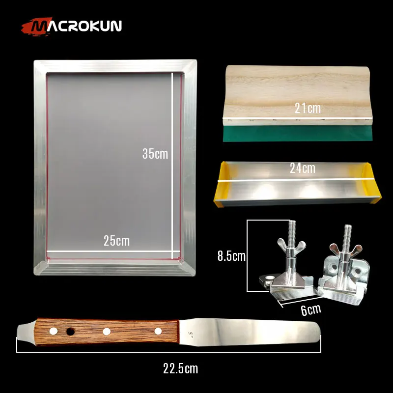 Screen Printing Starter Kit 110 Mesh 10x14 DIY Screen Printing Kit