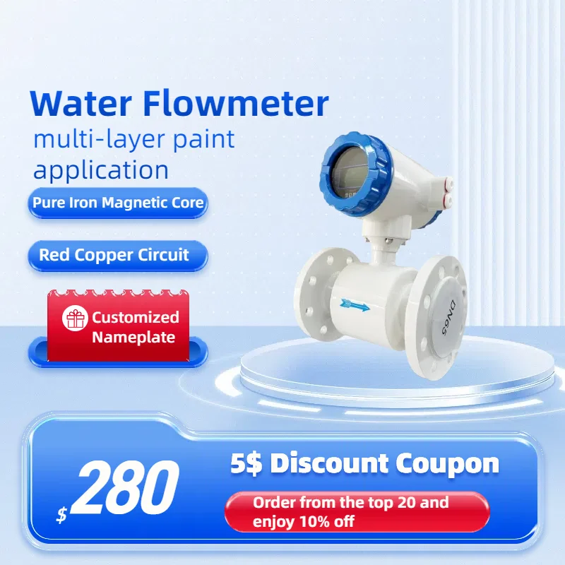 Flange Connection Sewage Water Flowmeter Good Price 0.5%R Water Modbus Electromagnetic Flowmeter