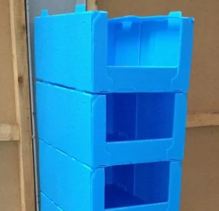 Corflute Front Opening Stacking Warehouse clothing storage box Bin Corrugated Plastic Stackable clothing Picking Bin