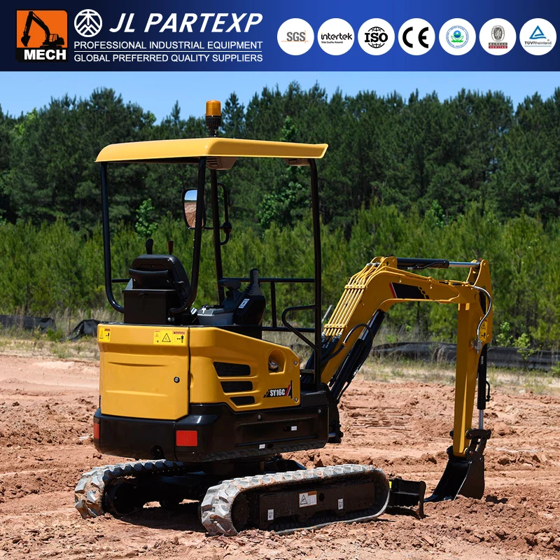 Micro Mini Crawler Digger Excavator for Home Agricultural Farm Farmland Orchard Land Clearing Job Use with Root Rake Stick