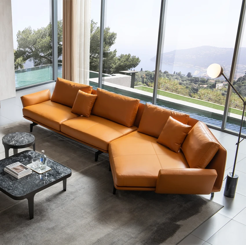 Modern Couch L Shape Sectional Sofa Lobby Sofa Living Room Furniture For Villa