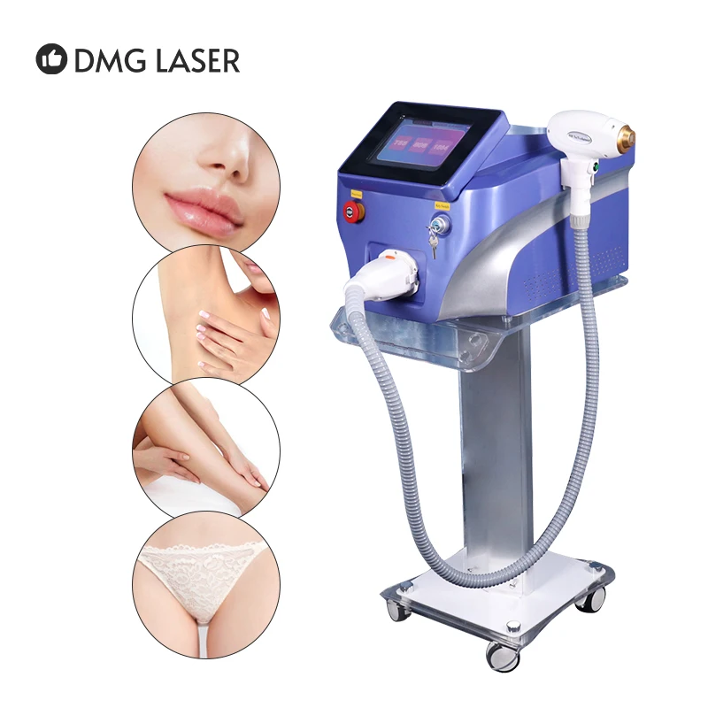 Beauty salon equipment painless triple wave 755 808 1064 diode laser hair removal machine price