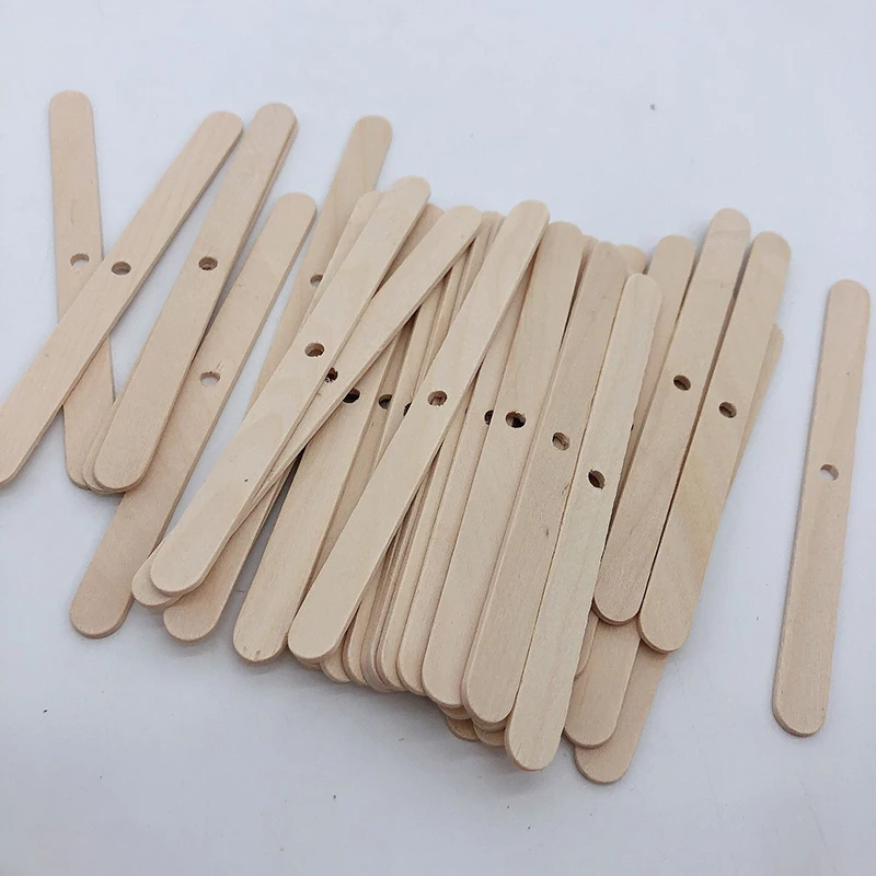 PUSISON Scented Candle DIY Wooden Wick Holder Plate 114*10MM Customize Package Tin Candle Jar with 4MM Cotton Candle Wick Holder