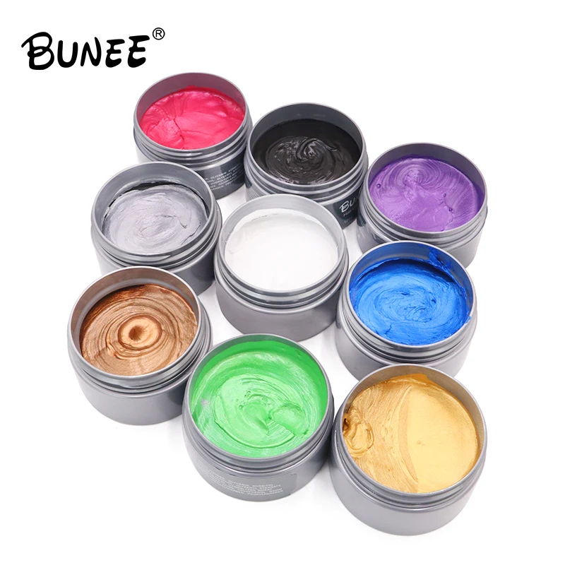
private label temporary hair matte coloring styling clay hair color wax 