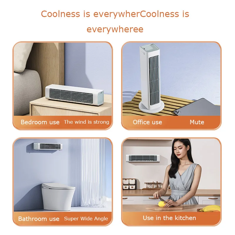 Smart Portable Table Tower Cooling Fan Household Mini Wall-mounted Remote Control Desktop Standing Multi-functional Tower Fan