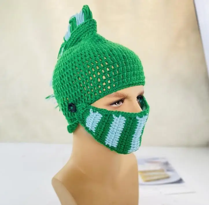 The new 2023 Knight Ear Protector Gladiator Red Crown Roman whimsical handwoven hat