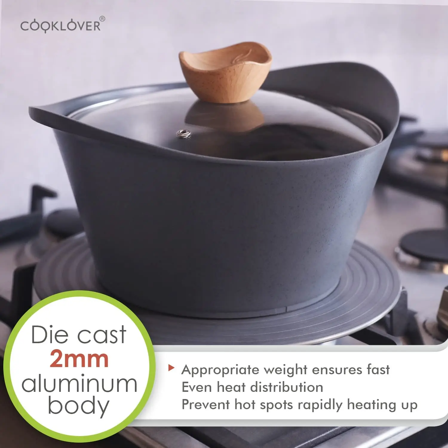 Cooklover Customizable 1-10pcs Aluminum Granite Cookware-set Nonstick Cookware Sets