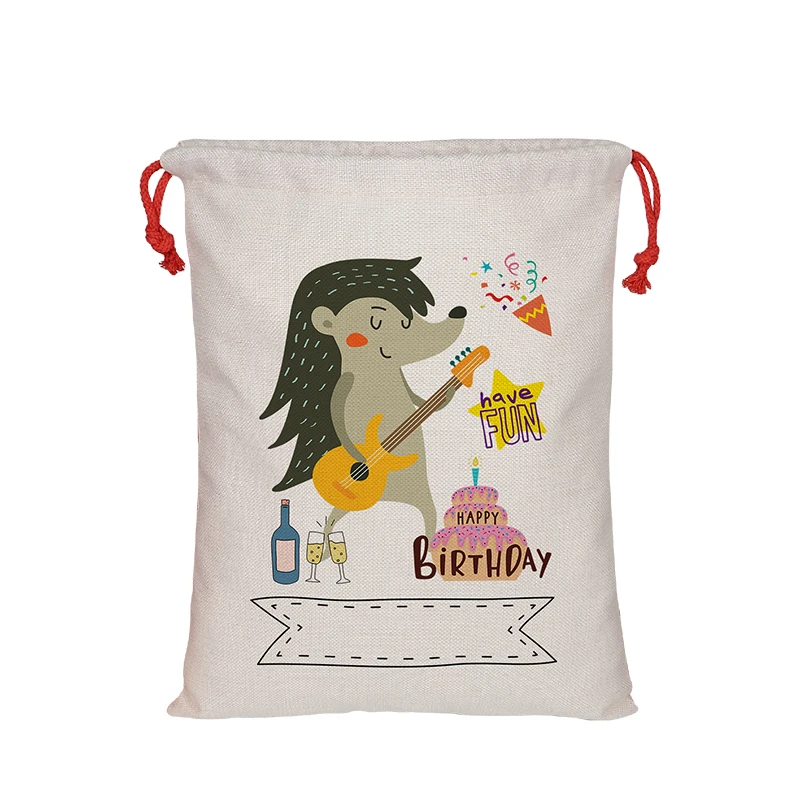 
High King 33x42cm sublimation Hedgehog cartoon gift bags custom logo birthday bag for children 