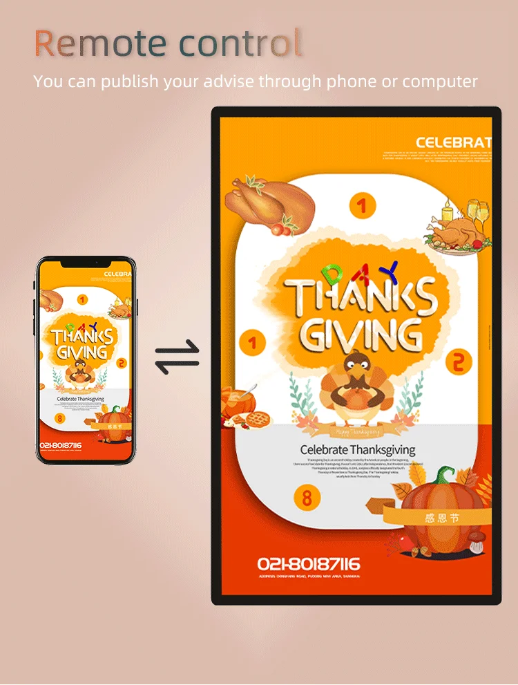 Display screen factory production showroom display advertising restaurant retail display screen