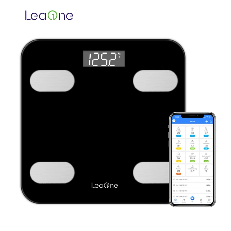 Wholesale Custom Body Health Ingredient Analysis Body Fat Scale Humanized Setting of Bottom Anti Slip Electronic Bathroom Scale